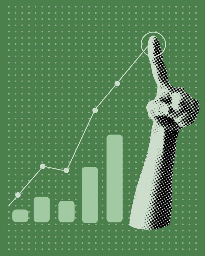 Immagine grafica sulle statistiche della sostenibilità